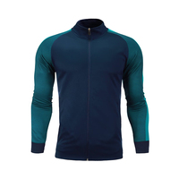 Veste de football à fermeture éclair complète en gros d'usine costumes de sport manteau grande taille pour hommes en stock 2025
