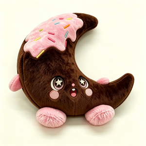Peluche de donut personalizado para decoración de habitaciones, peluche de donut con forma de luna, regalo para niños, juguete de peluche con temática de postres - Product Image 5