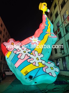 Flor Inflável Colorida para Cenário Comercial, Flor Personalizada, Dispositivo de Decoração Inflável Arco-Íris para Decoração de Shopping - Product Image 2