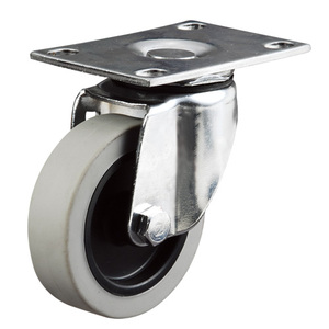 Fabrik 3 Zoll Industrie-Roller Drehbogenbohrer Loch Ruder Kunststoff Einkaufswagen Räder - Product Image 5