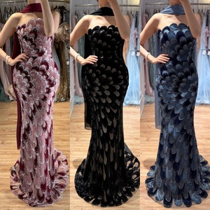 Vestido <span class=keywords><strong>de</strong></span> Noche Sirena sin Tirantes Serene Hill LA73607 con Bufanda 2026, Elegante Vestido <span class=keywords><strong>de</strong></span> <span class=keywords><strong>Fiesta</strong></span> <span class=keywords><strong>de</strong></span> Alta Gama para Mujer - Product Image 2