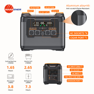 휴대용 3000w 태양열 발전기 3000Wh 휴대용 발전소 EU 미국 소켓 230V LiFePO4 가정용 야외 태양 광 발전소 - Product Image 4