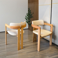 Chaise de salle à manger moderne en bois massif design simple et élégante maison hôtel restaurant école loisirs négociation nouveau métal chinois