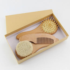 <strong>Kids</strong> Wooden <strong>Hair</strong> Brush Newborn Gift Set Round Brushes for <strong>Hair</strong> Professional Wood <strong>Comb</strong> - Product Image 5