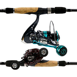 Juego de Combo de Caña y Carrete de Pesca de Altura de Fibra de Carbono para Spinning y Casting con Señuelos, Kit de Pesca - Product Image 2