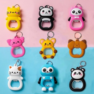 Manufacturer Customized Sublimation Blanks Rubber Bottle Opener <b>Key</b> <b>Holder</b> Beer Bottle Opener Keychain Bulk Carabiner <b>Key</b> <b>Chain</b> - Product Image 2