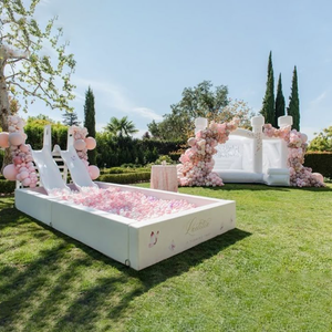 Trắng Trẻ Em Ngoài Trời Bóng Pit Hồ Bơi Với Double Side Trượt Lâu Đài Bơm Hơi Cho Bữa Tiệc Sinh Nhật - Product Image 6