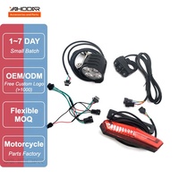 Kit d'éclairage pour vélo électrique 24V~48V, phare avant, feu arrière, interrupteur, faisceau de câblage, ensemble complet, accessoires d'éclairage pour vélo électrique, vente en gros