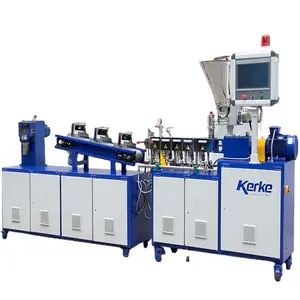 Línea de producción de extrusoras de doble tornillo de laboratorio Mini Kerke de PVC/WPC/PE máquinas para compuestos de plástico
