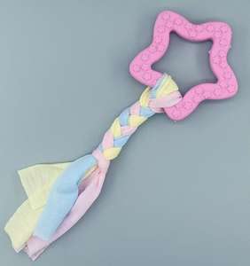 Toptan TPR Yıldız Şeklinde Diş Temizleme Köpek Çiğneme Oyuncağı Kumaş İpli Köpek TPR Oyuncağı - Product Image 4