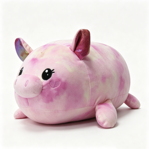 Peluche de cerdo personalizado, lindo peluche de cerdo, peluche de cerdo recostado, peluche de cerdo, peluche de cerdo rosa con efecto tie-dye - Product Image 5