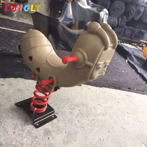 Cheval à <span class=keywords><strong>Bascule</strong></span> à Ressort Pas Cher pour Enfants, Balançoire Extérieure en Plastique pour Aire de Jeux - Product Image 4