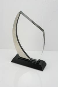 รางวัลคริสตัลดีไซน์ใหม่พร้อมโล่สแตนเลส ปรับแต่งป้ายรางวัลได้ พร้อมกล่องของขวัญ - Product Image 5