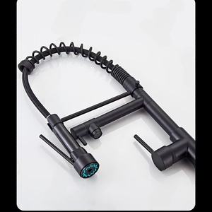 Robinet de <span class=keywords><strong>cuisine</strong></span> extractible de bonne qualité direct d'usine noir mat robinet de <span class=keywords><strong>cuisine</strong></span> rotatif à 360 degrés avec pulvérisateur - Product Image 5