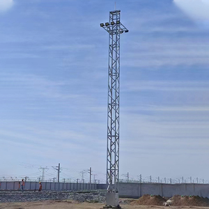 Chất lượng cao 15m-80m mạ kẽm duy nhất-ống chống sét tháp vòng thép sét quay tháp - Product Image 3