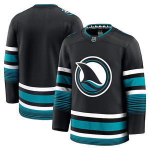 Camiseta de hockey de los San Jose Sharks para hombre, blanca, 65 Karlsson, cuello en V, de secado rápido, de marca - Product Image 3