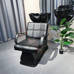 Sillón de <span class=keywords><strong>Barber</strong></span>ía Moderno con Lavacabezas para Salón de Belleza y Baño, Mueble de Salón Duradero - Product Image 6