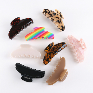 Pince à cheveux en acétate grande taille personnalisée, plusieurs couleurs, pinces à cheveux blondes françaises pour femmes, cheveux épais, maintien solide - Product Image 1