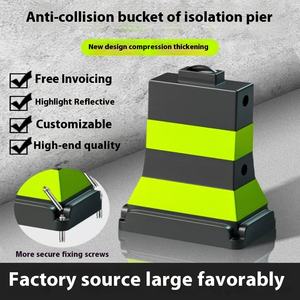 Дорожный конус из ПВХ для разделения дорожного движения, гибкий дорожный барьер, ограждение, желто-черный, светоотражающий, 3 м, водонепроницаемый - Product Image 5