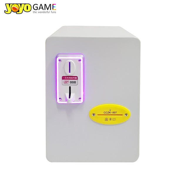 Customized Mini Table Top Card Dispensers Amusement Machines Exhibitions Electric Coin Acceptor Operated Cards Vending Machine