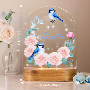 Lampe <span class=keywords><strong>de</strong></span> <span class=keywords><strong>nuit</strong></span> personnalisée avec <span class=keywords><strong>photo</strong></span> et nom par Neonawall, lampe LED blanc chaud, cadeau adorable pour la famille et les amis - Product Image 1