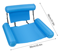 Chaise longue gonflable de l'eau de polyester de PVC portatif pliable jouant des jeux pour le fauteuil de tapis flottant coloré de temps de mise en commun