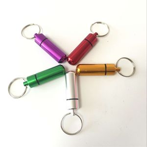 Bouteille à pilules créative en alliage d'aluminium, Mini boîte de rangement étanche et portable pour voyage, outils de survie en plein air, couleur aléatoire - Product Image 5