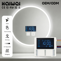 Écran LCD tactile en gros DC12V 24V 60W avec réglage de l'heure, dégivreur CCT OEM ODM pour miroir de salle de bain LED