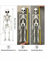 SIPKLR Décoration d'Halloween squelette de singe de 85 cm, accessoire de squelette animal en plastique durable pour la décoration de maison hantée et de cimetière