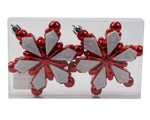 2PCS 9.5*2.3*9.5CM Ornements <span class=keywords><strong>de</strong></span> <span class=keywords><strong>Noël</strong></span> <span class=keywords><strong>Flocon</strong></span> <span class=keywords><strong>de</strong></span> neige Ornements <span class=keywords><strong>de</strong></span> sapin <span class=keywords><strong>de</strong></span> <span class=keywords><strong>Noël</strong></span> Pendentif Décoration <span class=keywords><strong>de</strong></span> maison suspendue - Product Image 1