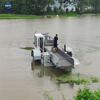 Récolteuse entièrement automatique de plantes aquatiques 5-en-1, équipement de nettoyage polyvalent haute productivité avec moteur pour les administrations