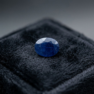 Saphir bleu naturel de 2,98 ct, taille ovale, pierre précieuse non montée, certifié GIA, saphir bleu profond de qualité supérieure pour bijoux fins - Product Image 1