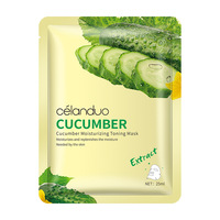 Celanduo Masque hydratant éclaircissant hydratant et blanchissant pour le visage Masque facial anti-acné et hydratant au concombre pour le visage