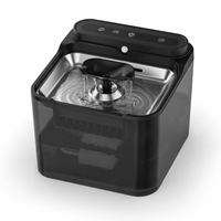 Fontaine à eau automatique pour chat OEM en acier inoxydable avec écran LCD, distributeur d'eau électrique USB silencieux