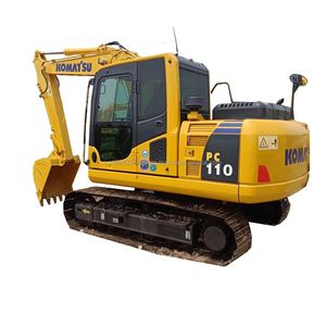 Excavatrice sur chenilles hydraulique Komatsu PC110 d'occasion de 11 tonnes, composants japonais d'origine, y compris moteur et pompe. - Product Image 1