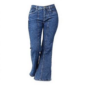Pantalones de mujer de pierna ancha verdes casuales de moda, estilo acampanado, corte regular con frente plano, pantalones acampanados lisos y suaves. - Product Image 2
