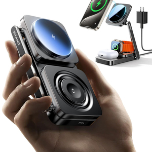 Tech Gadgets Table Desktop multifunción portátil plegable 3 en 1 cargador de teléfono inalámbrico para <span class=keywords><strong>iPhone</strong></span> - Product Image 3