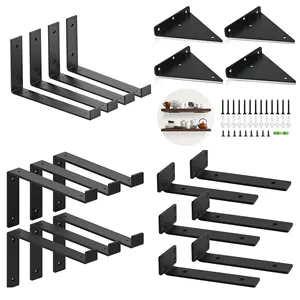Shelves Brackets DIY Custom Wholesale Hook L Support Cast Iron Steel Wall Mounted Heavy Duty Floating Metal Shelf Brackets