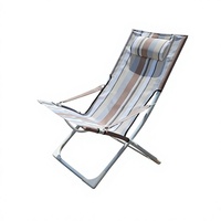 Chaise pliante inclinable portable réglable pour le camping, le jardin et la plage