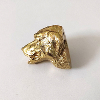 Poignées de meuble en laiton au design créatif, motifs têtes d'animaux (cheval, chien, cerf) pour tiroirs et portes d'armoires