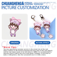 Transparenter Acryl-Schlüsselanhänger Anpassbar DIY Schlüsselring Durchsichtiger Charm-Anhänger für Bastelprojekte & Geschenke