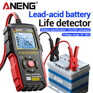 Aneng เครื่องทดสอบแบตเตอรี่รถยนต์จำเป็น BT175 12V/24V 100-1700 CCA อุปกรณ์วิเคราะห์เริ่มชาร์จแบตเตอรี่ตะกั่วกรด100% - Product Image 3