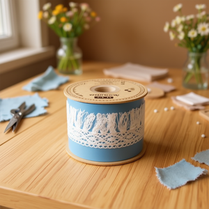 Strisce di pizzo ILAN 5,0 cm x 14 m bianche per artigianato e decorazioni - Product Image 2