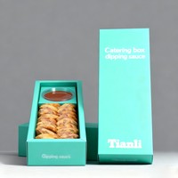 Boîte en papier personnalisée de qualité alimentaire, recyclable, prix d'usine, vente en gros, pour donuts, gâteaux au chocolat, pain, noix, avec gobelet à sauce