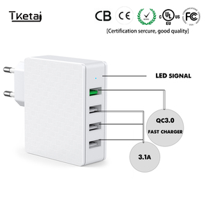 <span class=keywords><strong>Chargeur</strong></span> rapide TKT TC151 EU 4 ports <span class=keywords><strong>USB</strong></span>-<span class=keywords><strong>C</strong></span> PD 3.0 33W avec QC4.0/QC3.0 certifié MFI/CE/FCC/RoHS pour appareils photo et appareils électroniques - Product Image 5