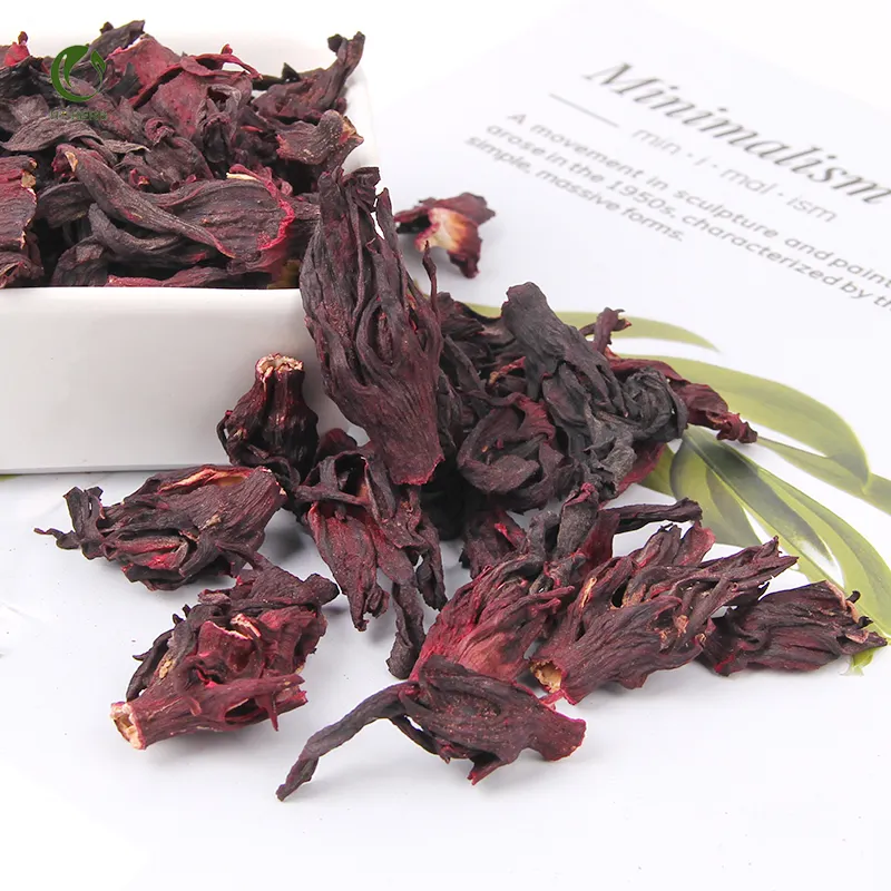 Hibiscus teh Herbal bunga Roselle kering, teh bunga Hibiscus kering kualitas tinggi