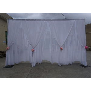 Aluminum adjustable drape and pipe <b>backdrop</b> <b>stand</b> for wedding decor - Product Image 1