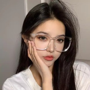Women Rectangle Full Rim Eyeglasses <b>Frames</b> Solid <b>Black</b> Anti Uv Lightweight Vision Correction Resin Lenses 2024 - Product Image 3