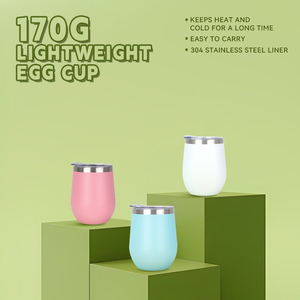 Khách Hàng 12Oz Hình Dạng Trứng Đôi Tường Thép Không Gỉ Ly Rượu Vang Cốc Trứng Hình Dạng Cà Phê Món Quà Cưới Uống Cốc - Product Image 6