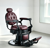 Fauteuil de barbier pivotant et inclinable hydraulique pour salon de coiffure, coupe de cheveux, rasage de barbe, mobilier de salon de beauté